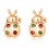 Boucles d'oreilles petites coccinelles oxyde de zirconium doré Couleur Multicolore