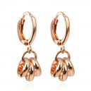 Boucles d'oreilles 3 anneaux doré rose