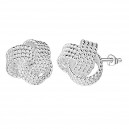 Boucles d'oreilles maille clou argenté