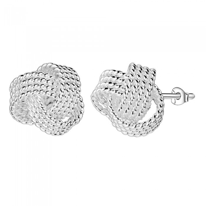 Boucles d'oreilles maille clou argenté