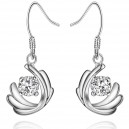 Boucles d'oreilles 3 branches oxyde de zirconium argenté