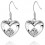 Boucles d'oreilles petit coeur ajouré oxyde de zirconium argenté Couleur Blanc