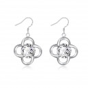 Boucles d'oreilles argentée fleur oxyde de zirconium
