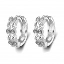 Boucles d'oreilles 2 rangs infini oxyde de zirconium argenté