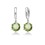 Boucles d'oreilles anneaux oxyde de zirconium argenté Couleur Vert