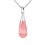 Collier goutte pierre naturelle argenté Couleur Rose