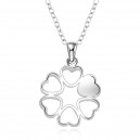 Collier cercle de coeurs argenté