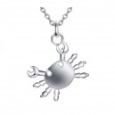 Collier crabe argenté