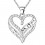 Collier coeur i love you MOM maman serti d'oxyde de zirconium argenté Couleur Blanc