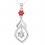 Collier fleur goutte oxyde de zirconium argenté Couleur Blanc