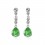 Boucles d'oreilles goutte pendante argentées Couleur Vert