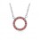 Collier cercle serti d'oxyde de zirconium argenté Couleur Rouge