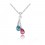 Collier 2 gouttes strass argenté Couleur Multicolore