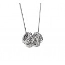 Collier anneaux de strass argenté