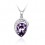 Collier goutte et strass argenté Couleur Violet