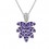 Collier feuille de strass argenté Couleur Violet