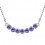 Collier cercle de strass rond argenté Couleur Violet