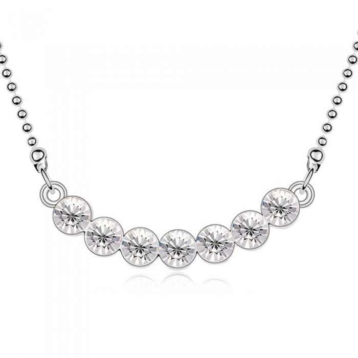 Collier cercle de strass rond argenté