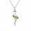 Collier oiseau flamant rose grue argenté Couleur Vert