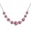 Collier suite de coeurs strass argenté Couleur Rose