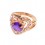 Bague coeur strass violet Taille 60