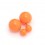 Boucles d'oreilles dorées double perles Couleur Orange
