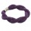 Bracelet tressé filet serti de cristaux fermoir magnétique Couleur Violet