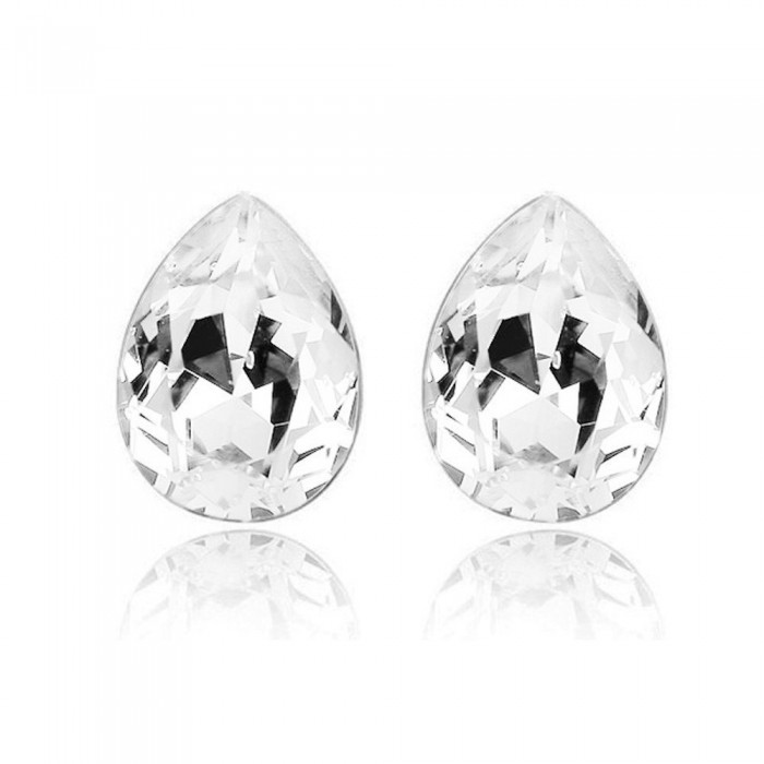 Boucles d'oreilles goutte strass doré rose