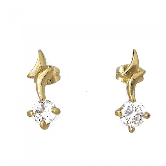 Boucles d'oreilles dorées oxyde de zirconium