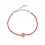 Bracelet oxyde de zirconium cordon rouge Couleur Rouge