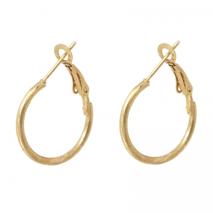 Boucles d'oreilles créoles dorées 2 cm