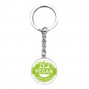 Porte-clés vegan argenté