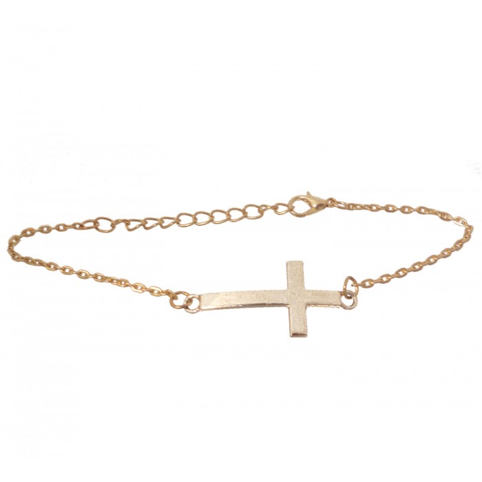 Bracelet croix doré