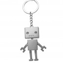 Porte-clés petit robot articulé argenté