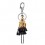 Porte-clés bijou de sac poupée mode articulée avec une jolie robe Couleur Doré