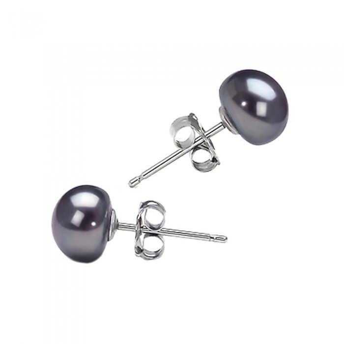 Boucles d'oreilles perles de culture d'eau douce argentées