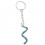 Porte-clés serpent argenté perles de rocaille Couleur Bleu turquoise