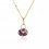 Collier pendentif oxyde de zirconium doré Couleur Violet