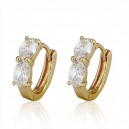 Boucles d'oreilles noeud oxyde de zirconium doré