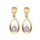 Boucles d'oreilles goutte oxyde de zirconium doré
