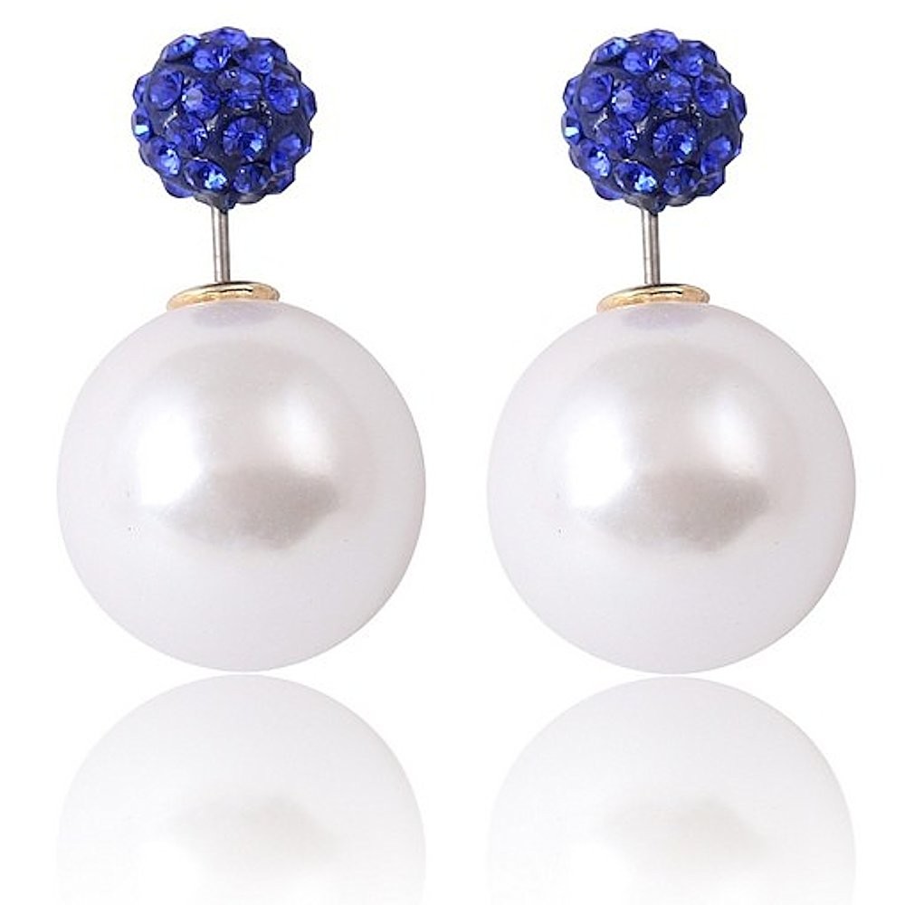 Fashion Mode Boucles d/'oreilles Double perles et shamballa Tribal Cadeaux